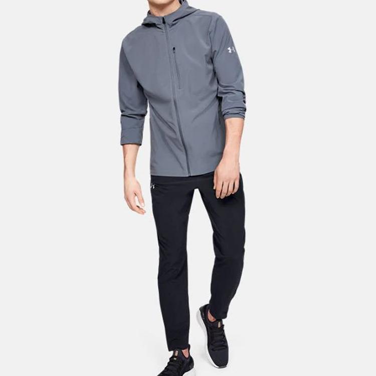 Under Armour Solid Color Casual Long Knit Sports Pants Men Bottoms Black 1342962-001