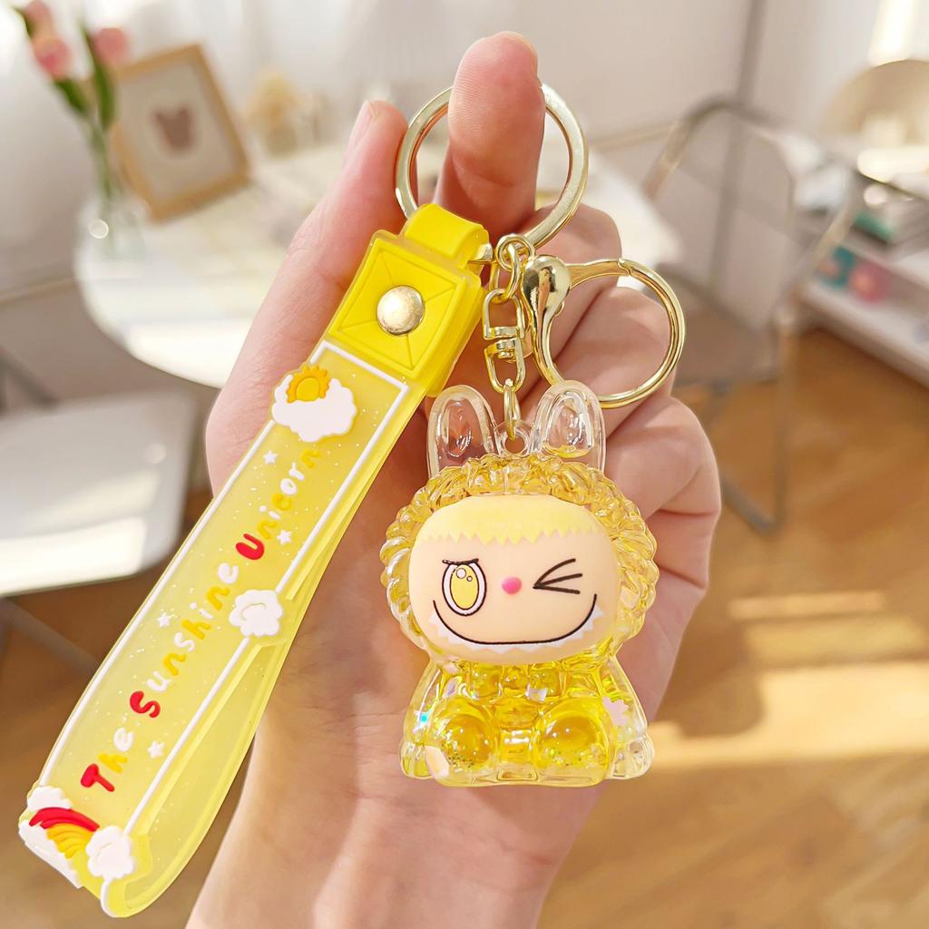 Acrylic Quicksand Oil Mini Keychain Bag Small Pendant Key Chain