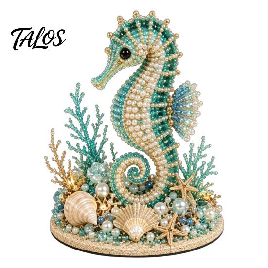 Creative Gifts for Holidays Beaded Ocean Animal DIY Kit, 3D Octopus Shark Craft Handmade Ornament Making Set Sea Animals Bead Art Project Adults,