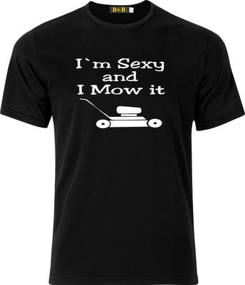 I'm Sexy and I MOW it  t-shirt  grappige volwassen humor kerst katoenen t-shirt