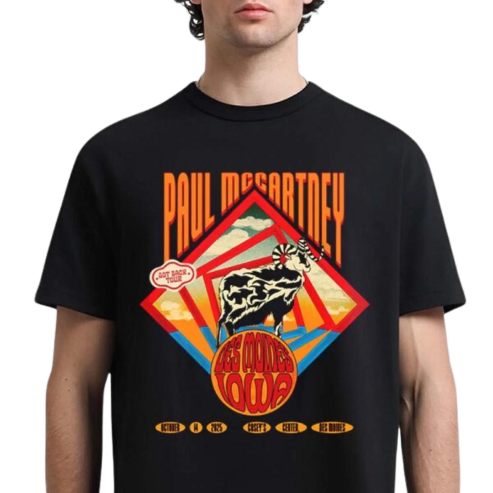 Paul McCartney Oct 14 2026 Des Moines IA Got Back Tour Event T-Shirt XXL