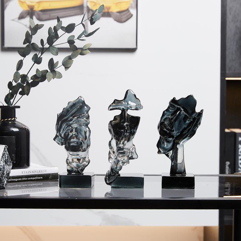 Modern Abstract Wine & TV Cabinet Decoration - Light Luxury for Living Room, Porch, or Office - Free Shipping