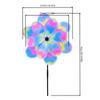 1 Piece Double Layer Color Film Color Changing Dazzling Windmill Rotating Wind Spinner Stake Standing Lawn Flower Pinwheel