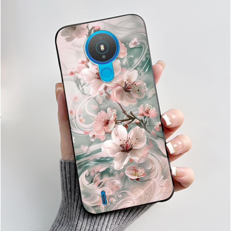 Cute Case For Nokia 1.4 / Nokia 1 / Nokia 1 Plus Capa Printing Shell Protective Cover Soft Silicone Cartoon Black Casing Fundas