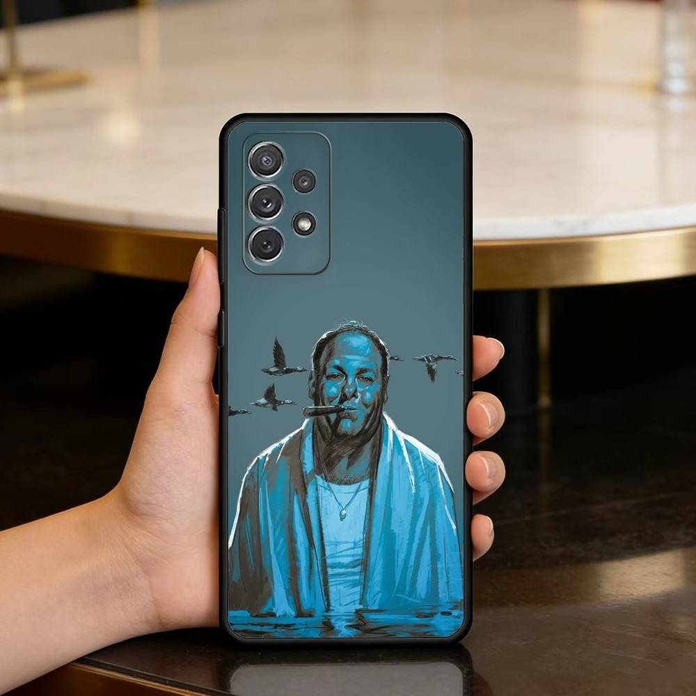 

The S-Sopranos TV T-Tony Soprano Soft Silicone Black Cover Phone Case For Samsung Galaxy A73,A72,A71,A70,A53,A52,A51 Samsung a41