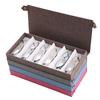 Linen Glasses Storage Box Multi Grid Travel Sunglasses Organizer  For Women Men