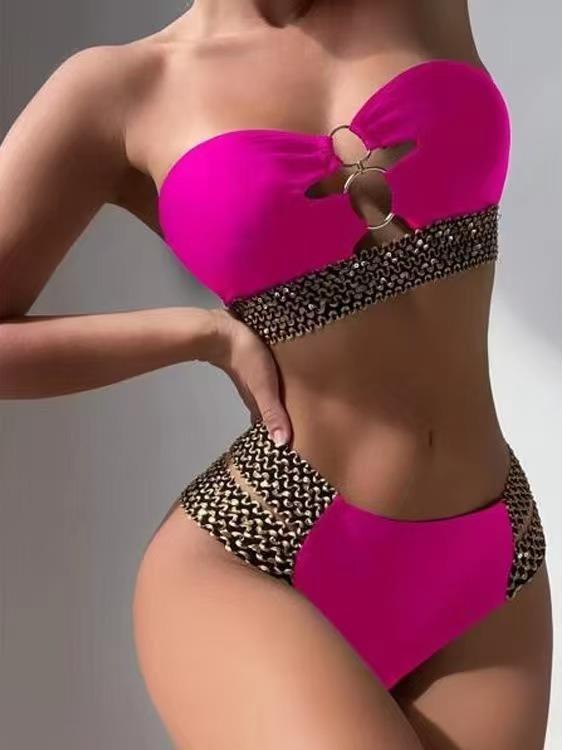 2023 Sexy Hollow Beach Bikini: European & American Split Swimsuit for Women
