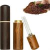 Roestvrij Staal Koffiepoeder Tamper Mini Houten Handvat Espresso Koffie Roerder Doek Poeder Naald Barista Accessoires