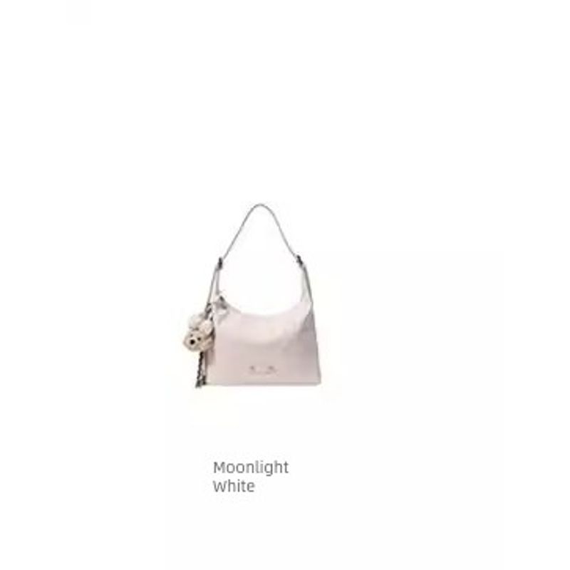 

South Style Chio2nd Summer Ring Island Tote Bag Women Portable Shoulder Underarm Bag Commuter Large Bag Messenger Bag Moonlight White