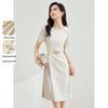 Elegant Summer Pleated Patchwork Midi Dress