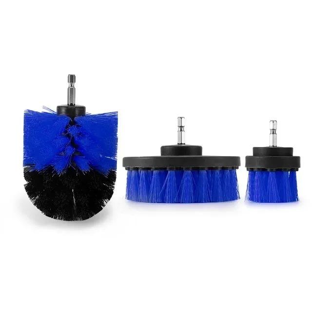 3pcs/Set Drill Brush Attachment Set Power Scrubber Brush With Drill Scrub Brush For Showers Tubs Tile Grout Carpet Cleaning