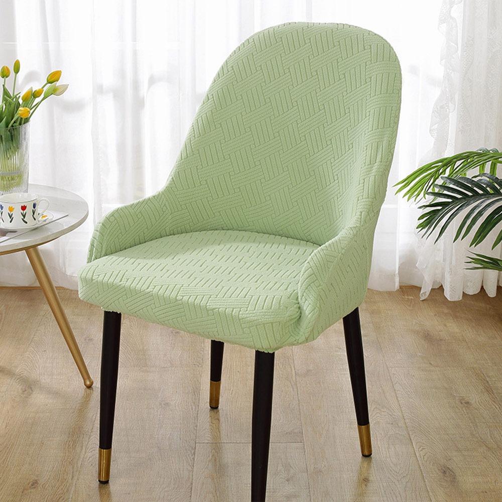 High-elastic Dining Chair Cover Curved Stool Slipcover Integrated Seat Cover  for Home Decoration
