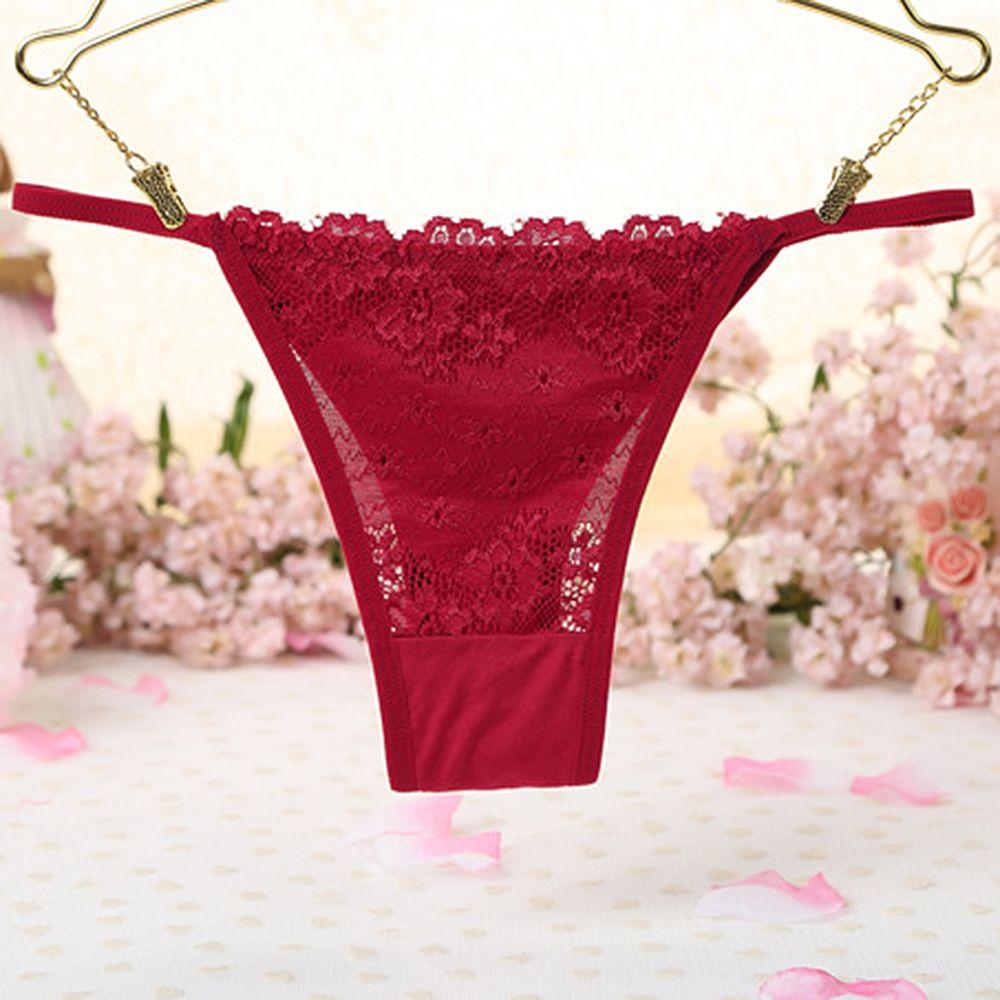 Ultra Thin Lace Strap Bandage Briefs Underwear G-string Panties