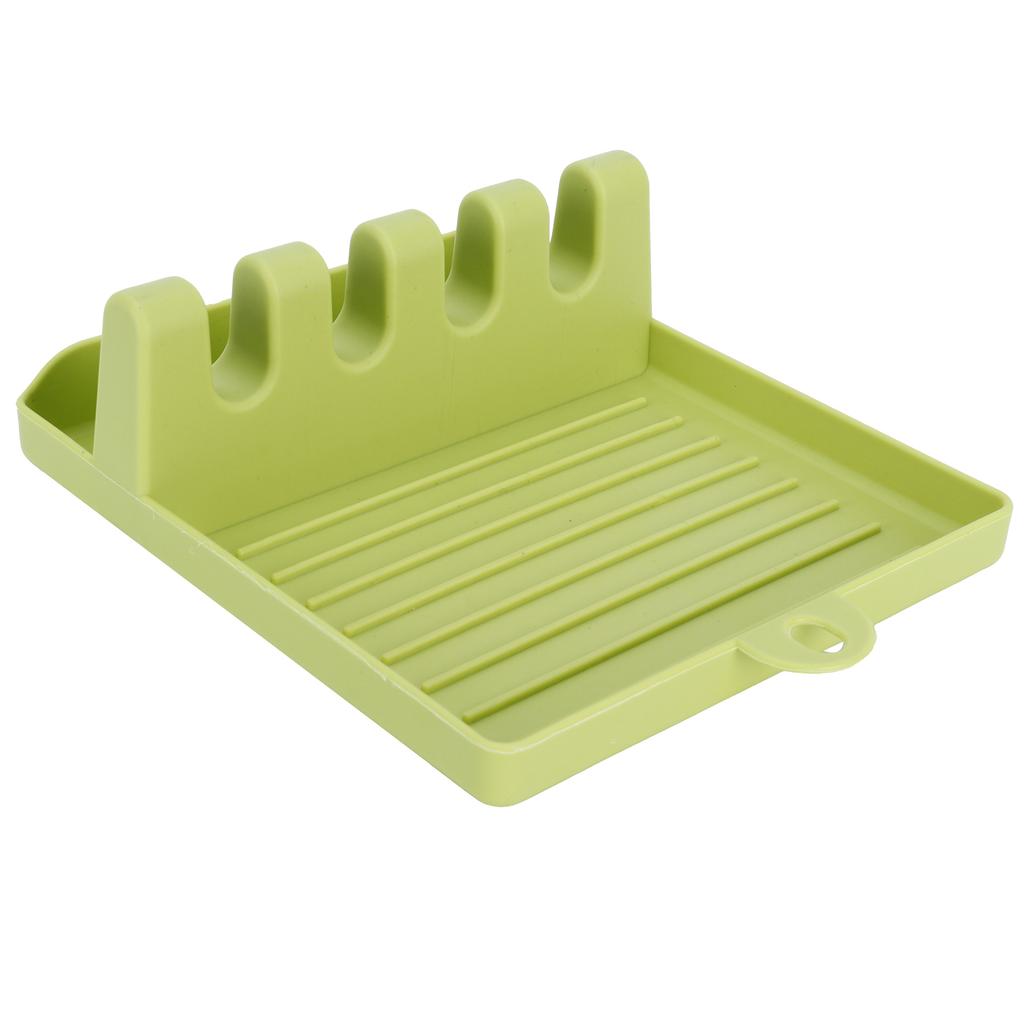 Multifunctional Kitchen Pot Lid Rack Plastic Spatula Storage Holder for Kitchen UtensilsGreen