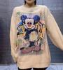Korean Style Loose Knit Cardigan with Rhinestone and Cartoon Design for Women - 2026 Autumn/Winter