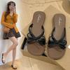Summer Bow Slippers Ins New Casual Cool Slippers Outdoor Casual Non-slip Beach Shoes