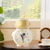 Cartoon Astronaut Alarm Clock Battery Operated Silent Non Ticking Clocks for Student Table Kids Boys
