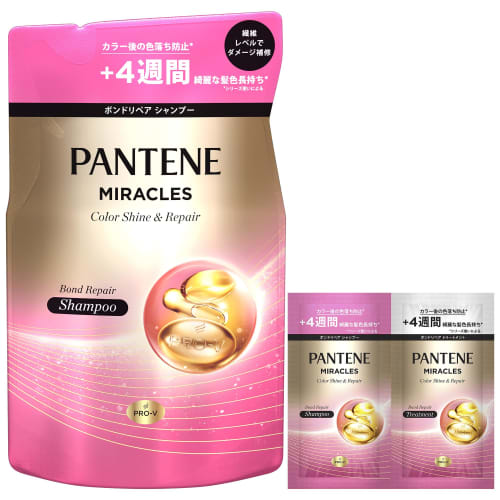 

Pantene miracles color shine & repair shampoo refill 350g+10g+10g includes trial mini pack