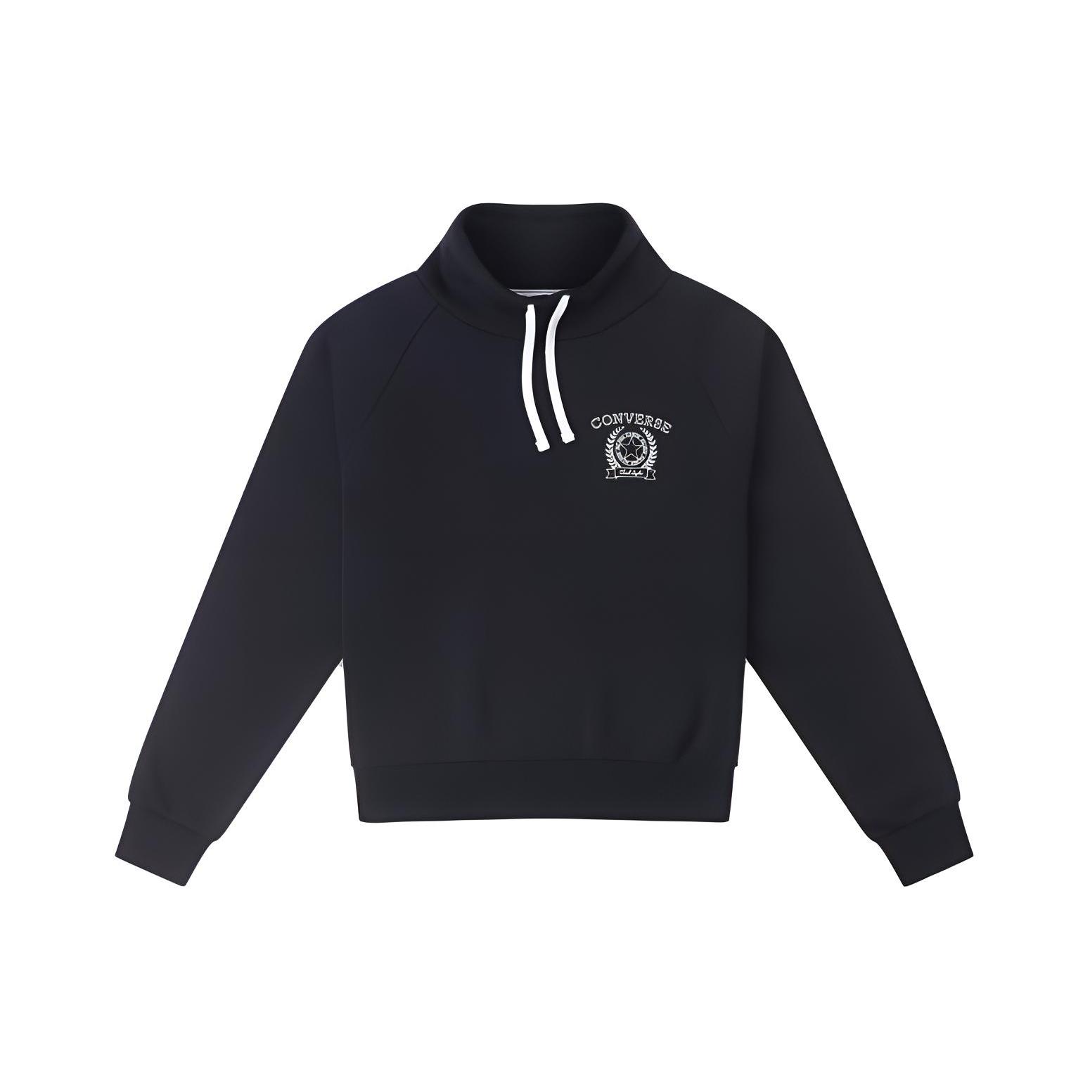 

New Converse Sweatshirts Women s Black 10026107-A01 M