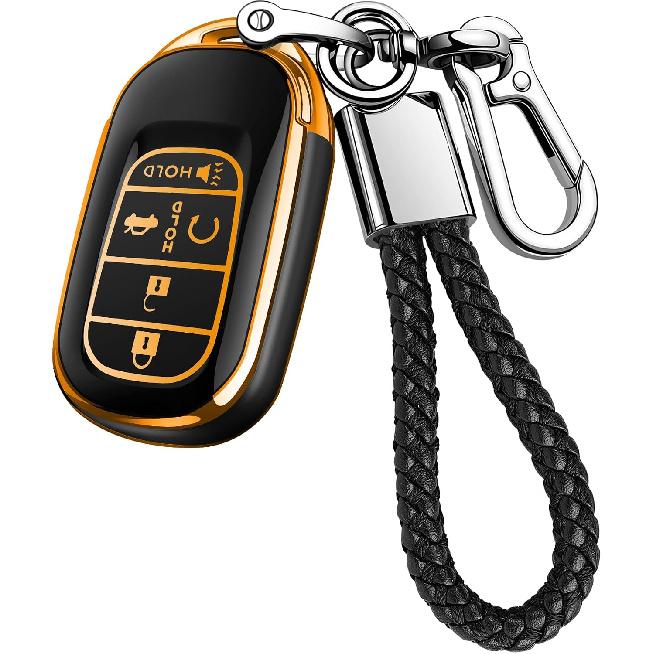 JOYEAR for Honda Key Fob Cover with Keychain Compatible with 2022-2025 Accord Civic HR-V CR-V Pilot Sport 2026 Passport SI EX EX-L Touring Car