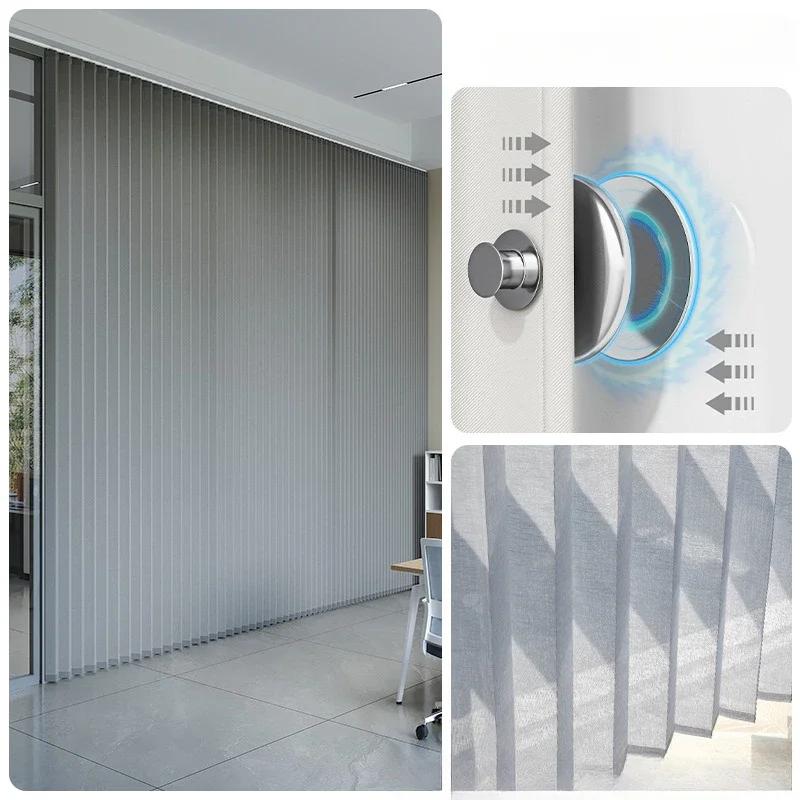 Solidcolor 1PC Folding Curtain Series Folding Yarn Suitable Room Partitions Room Divider Curtains for Office Home Living Bedroom
