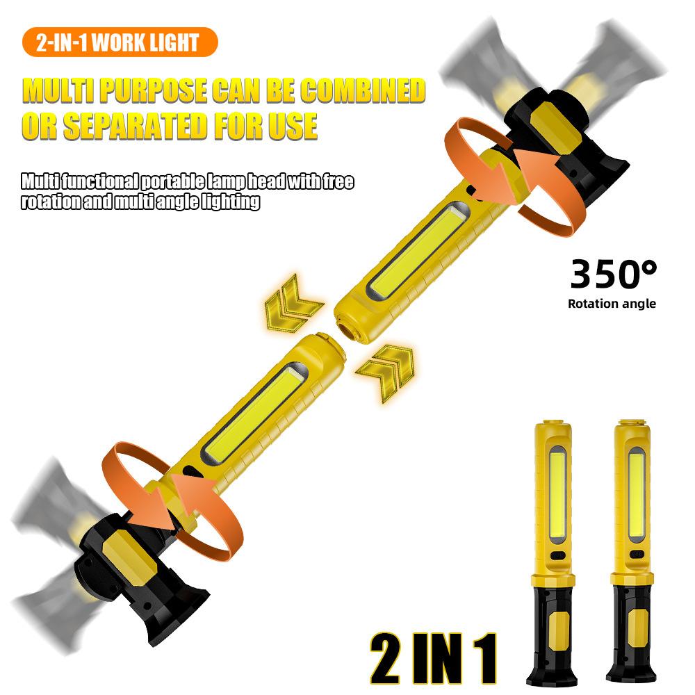 Mechanic Under Hood Light 4000mAh Rechargeable Cordless Car Hood Light 2000LM with Hooks for Inspection Workshop Emergency