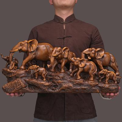 Lucky Seven Elephants Ornament | Creative Wine Cabinet TV Stand Figurine, Suitable for New Home Gift, Bringing Wealth and Prosperity