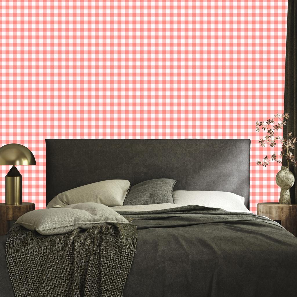 Wallpaper Fabric Pattern Soft Forms, Coral for Living Room and Bedroom 50x1000