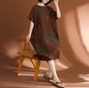 Real Shot 2026 Summer New Large Size Women's Clothing Fat MM Linen Cotton Linen Retro Literary Ethnic Style Casual Dress