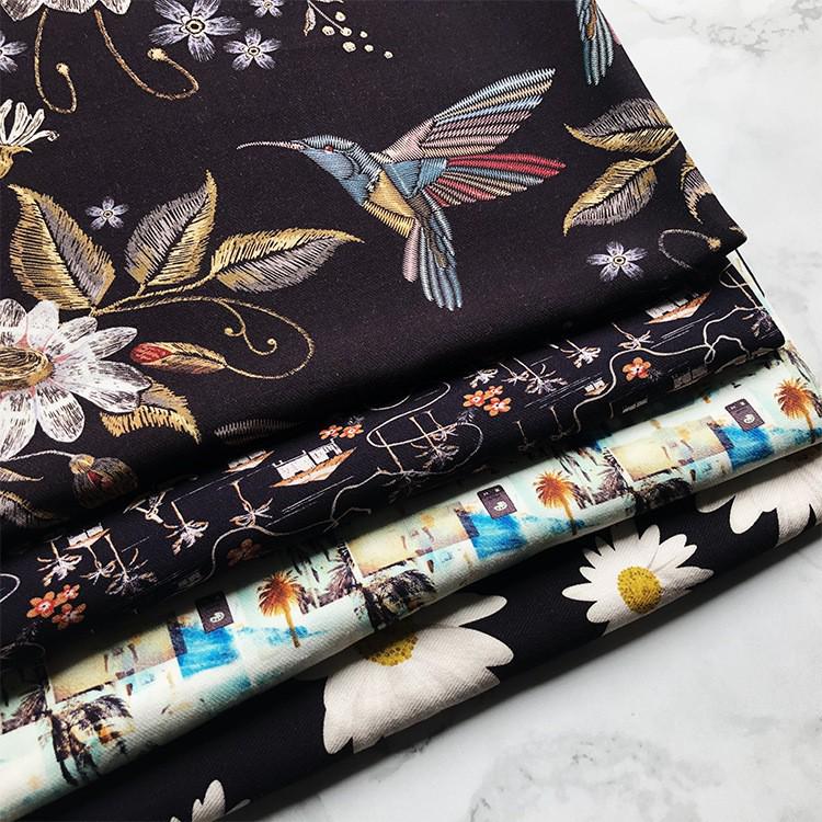 Spring/Summer Cotton Silk 3D Cool Print Dress Fabric