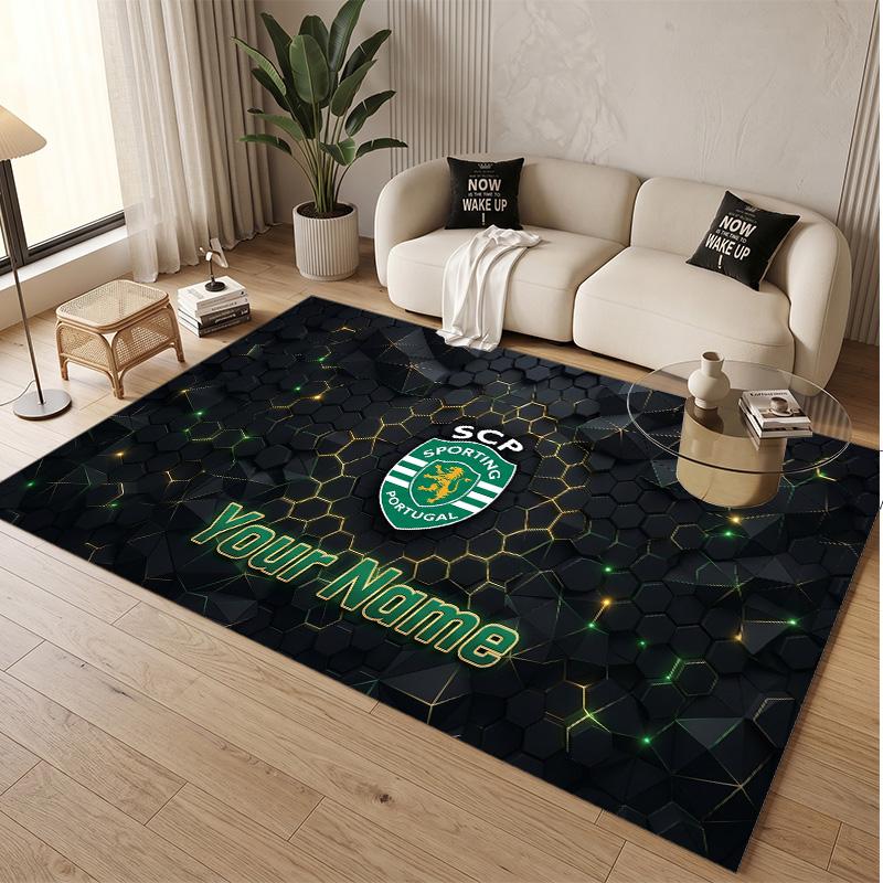 Personalized Crystal Velvet Carpet Sporting CP Pattern Non Slip Floor Rug