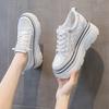 2025 summer new little white shoes muffin shoes platform casual versatile round head inner height fashion shoes trend