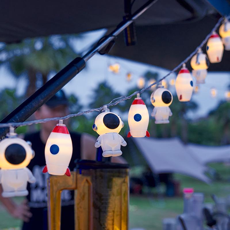 LED Creative Night Market Lights: Colorful String Illumination for Snack Stalls & Barbecue Shops, Perfect Trunk Decor.