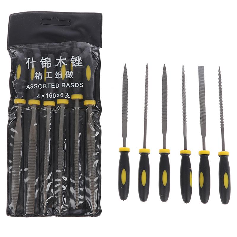 6Pc Mini Metal Filing Rasp Needle File Wood Tools Hand Woodworking