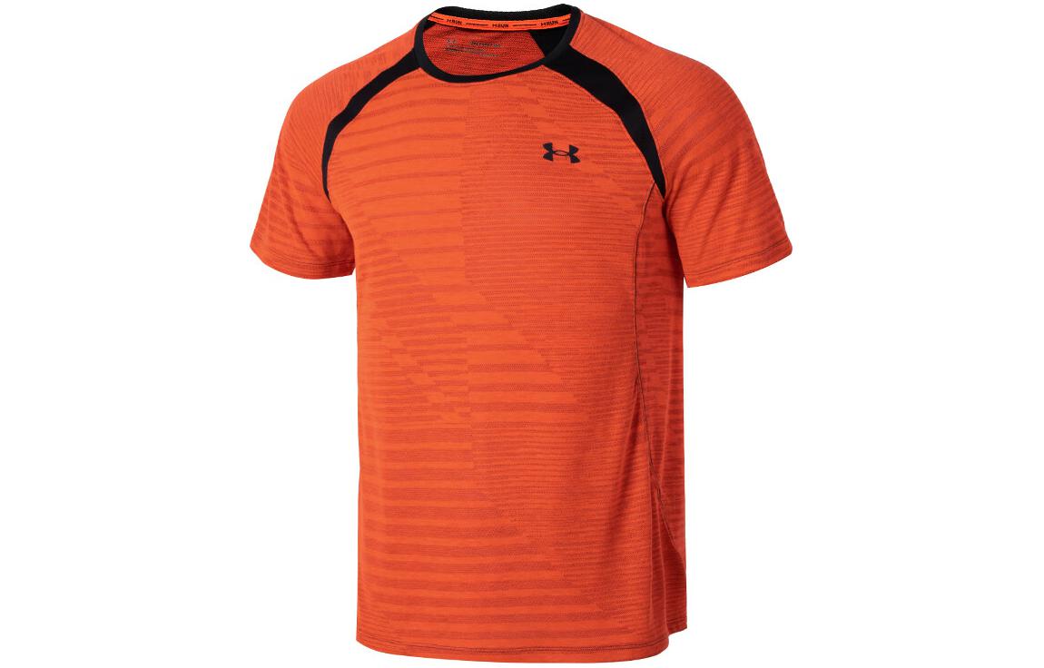 Under Armour T Shirts Men s Red Crew Neck Moderate Straight Fit 1367535-296 XXL