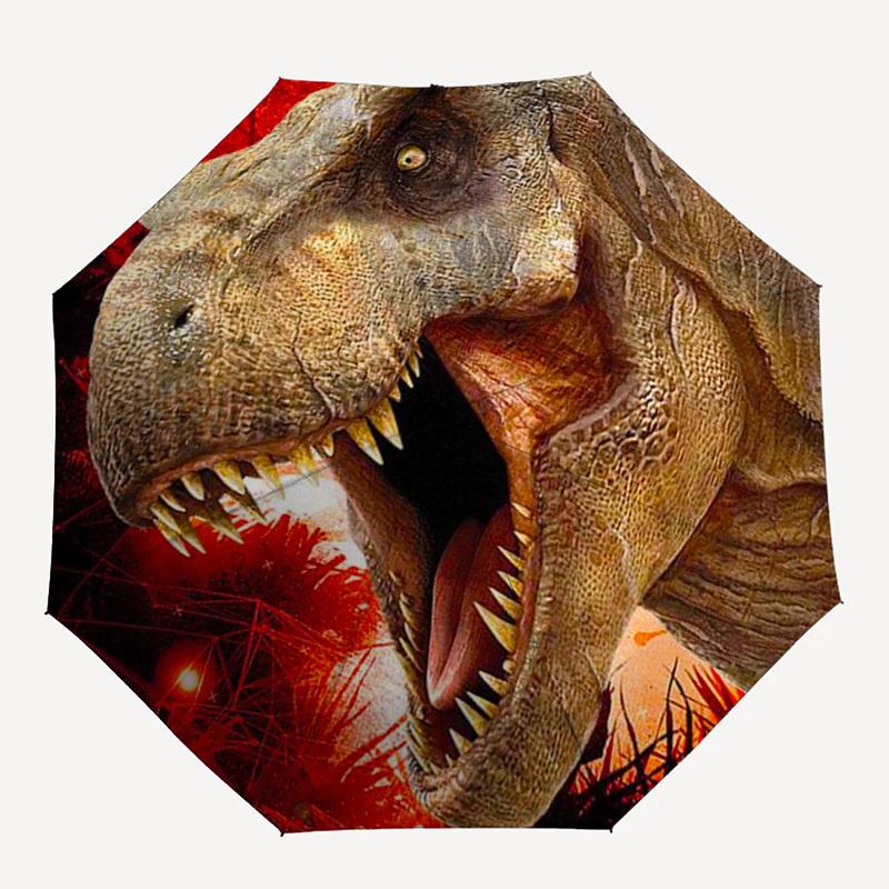 

1PC Dinosaur Park Pattern Small Travel Compact Windproof Umbrella, Automatic Folding Umbrella, Automatic Open/Close ,Gift-176