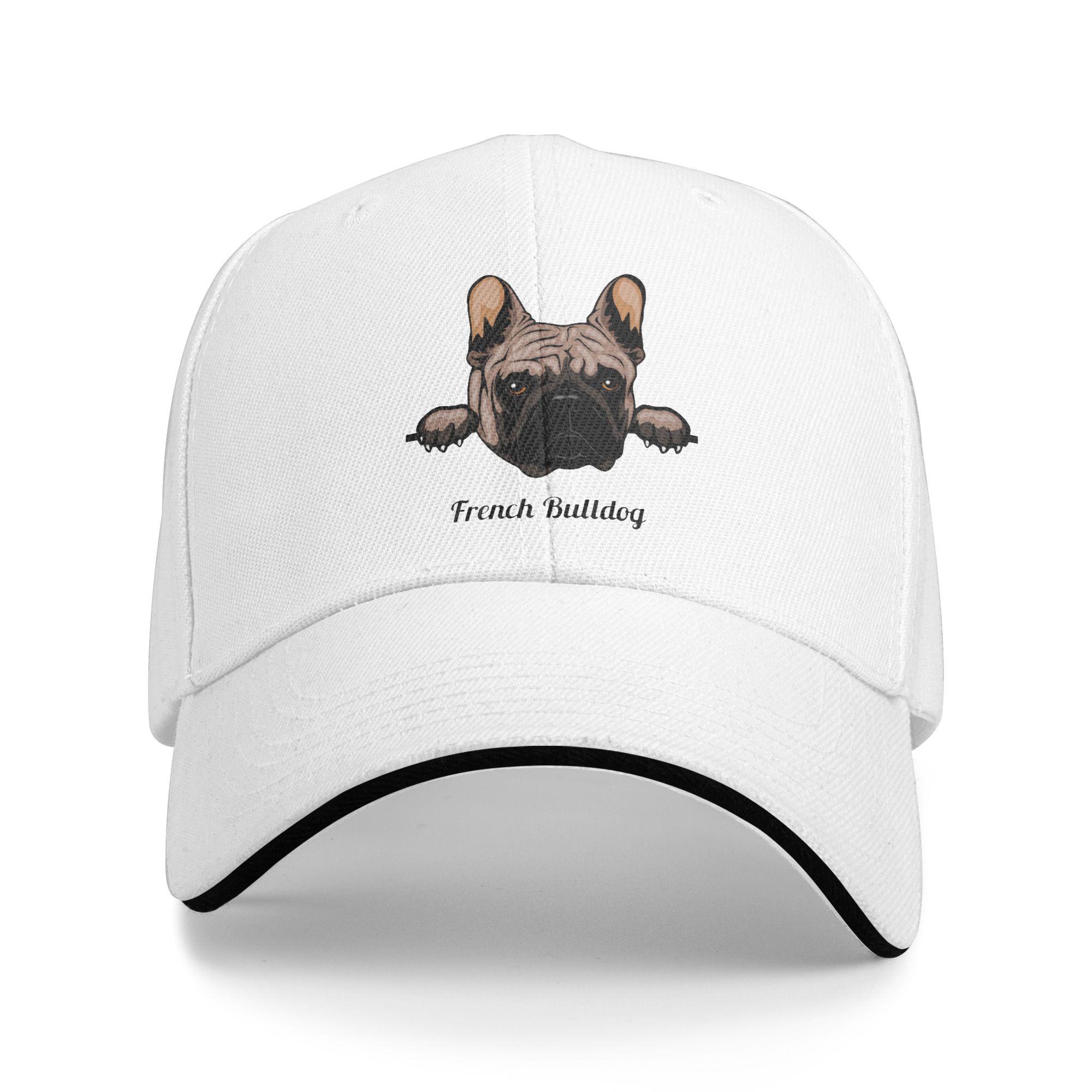 Custom Classic Cute French Bulldog Baseball Cap WoUnisex Unisex Adjustable Unisex  Dad Hat Spring Sun Hat One Size