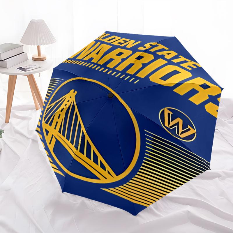 Printed Golden State Warriors logo Folding Umbrella,Outdoor,Leisure,And Travel Umbrella,Durable Umbrella Fabric,Birthday And Holiday Gift