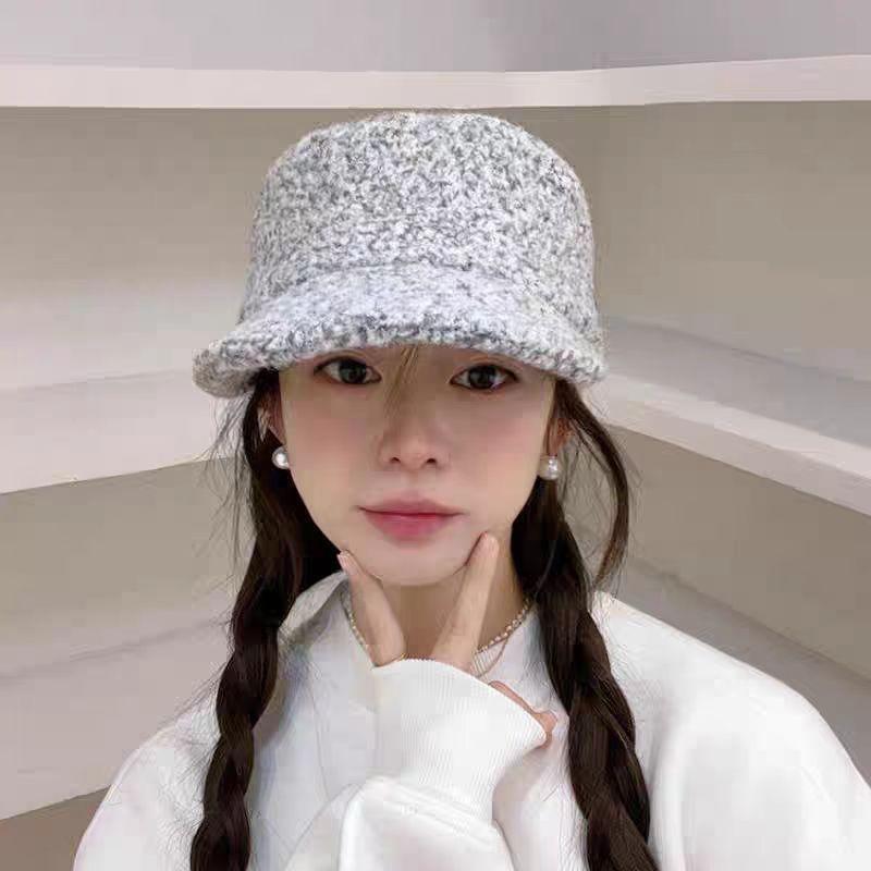 Streetwear Flat Top Wool Newsboy Hat For Fall And Winter Fashion Men Women