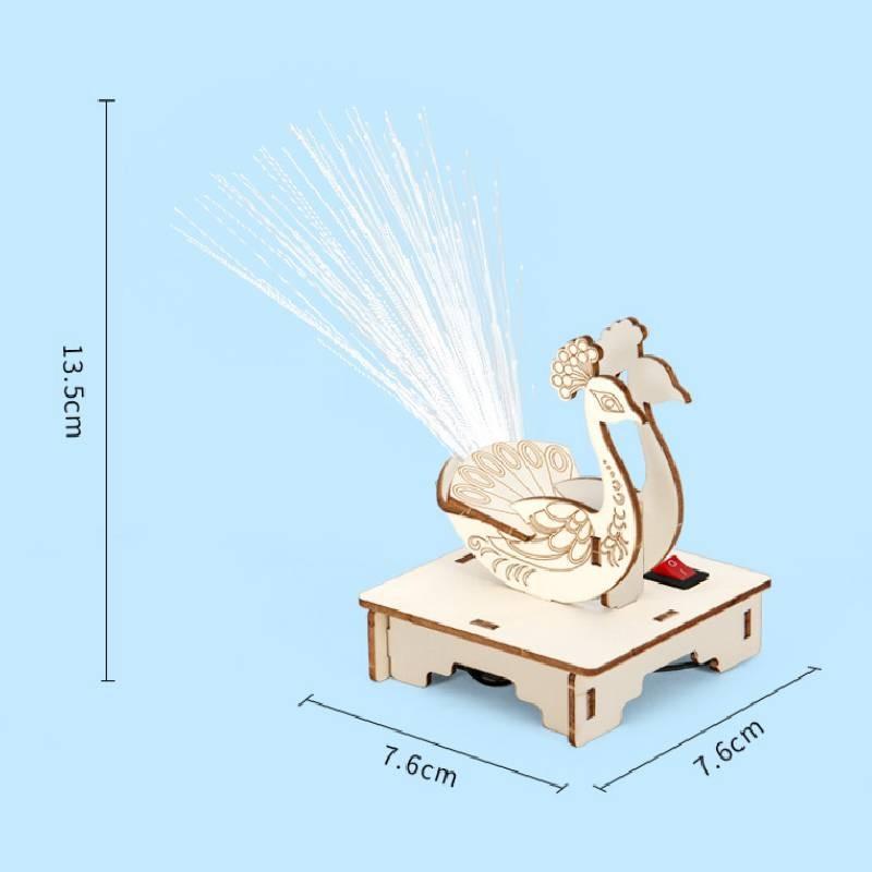Childrens Peacock Display Science Experiment Kit With Diy Electric Toy For Learning And Creativity