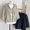 New ArrivalS Open Run Women S Nylon String Hood Roll Up Sleeve Jacket