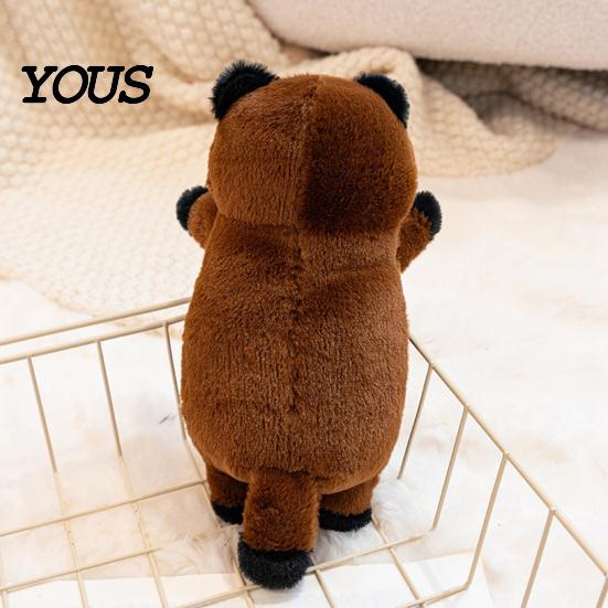 Pocket-friendly Kids Toy Fox Stuffed Animal with Sound, Cartoon Plush Bear Squirrel Toy, Sensory Development Soft Cuddle Doll for Children,