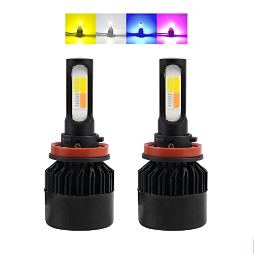 

Catland Car LED Fog Lamp H8 H9 H11 H16 Fog LED Bulb Yellow White Blue Pink 4 Color Switchable Fog Light Headlight Universal LED Light Yellow 3000