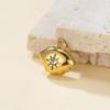 2Pcs Love Star Shell Pendant Stainless Steel Summer Diy Necklace Earrings Bracelet Jewelry Making Accessories