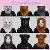 Masques d'animaux hilarants à bouche ouverte avec des motifs de gorille, de tigre et de loup pour les événements festifs