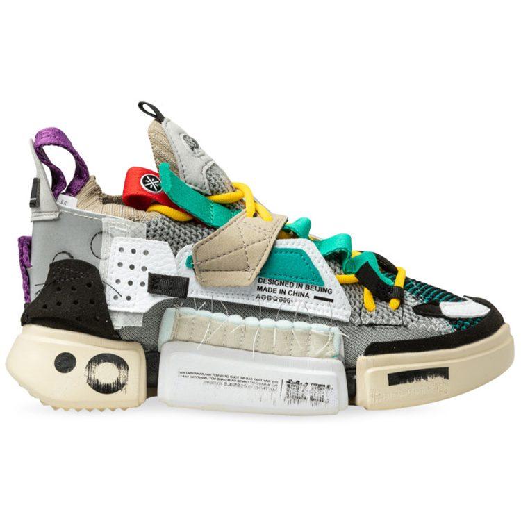 Li Ning Essence 2 Sample For Sale SFS Leather Slip Resistant And Breathable Mid top Casual Shoes Women's AGBQ066-3