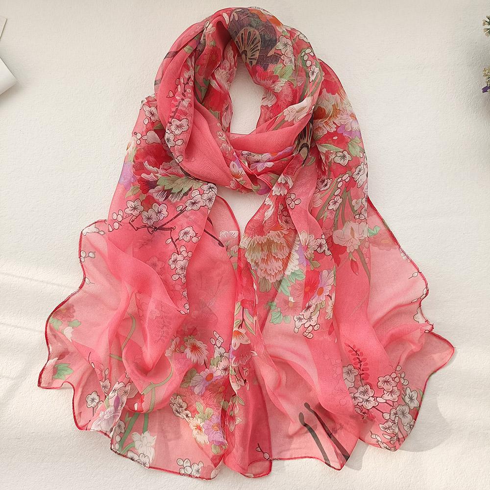 Foulard élégant en mousseline georgette pour femme, foulard prune, bandana d'été, protection solaire, fin et respirant, idéal pour les voyages.