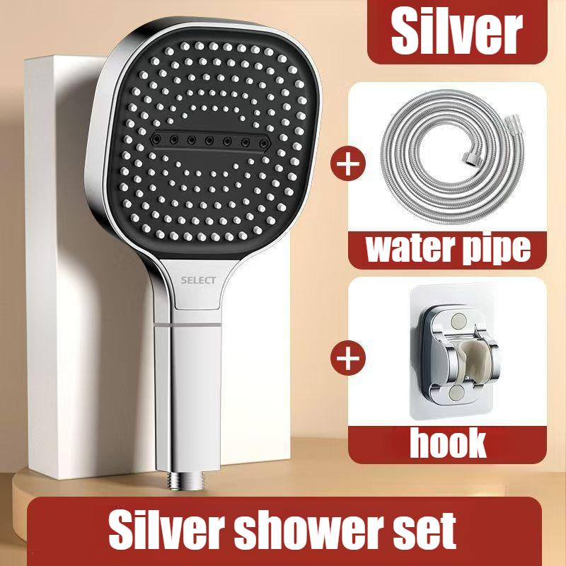13cm Large Panel 3 Modes High Pressure Shower Head Massage Shower Head With Filter Bathroom Accessories New