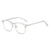 Transparent Gray Square Prescription Glasses With Anti Blue Light Photochromic Lenses For Eye Protection