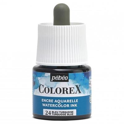 Watercolor Ink - PEBEO - Colorex - 45 Ml - Turquoise Blue - Mixed